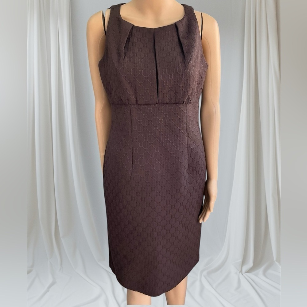 Taylor Elegant Brown Jaguars Scoop Neck Sleeveless Aline Dress Size 6